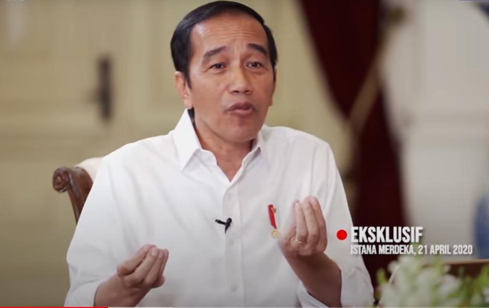 Presiden Jokowi saat menjelaskan perbedaan Mudik dan Pulang Kampung. (Foto: YouTube/Mata Najwa)