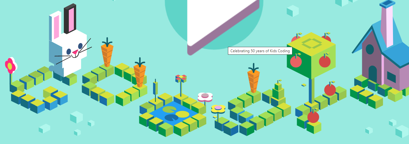 Google doodle game coding memainkan seekor kelinci kecil untuk mengumpulkan wortel. (Foto: Google)