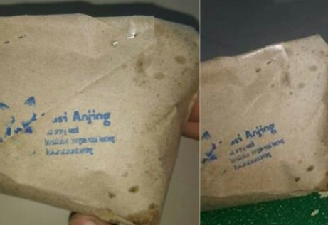 Nasi bungkus dengan stempel 