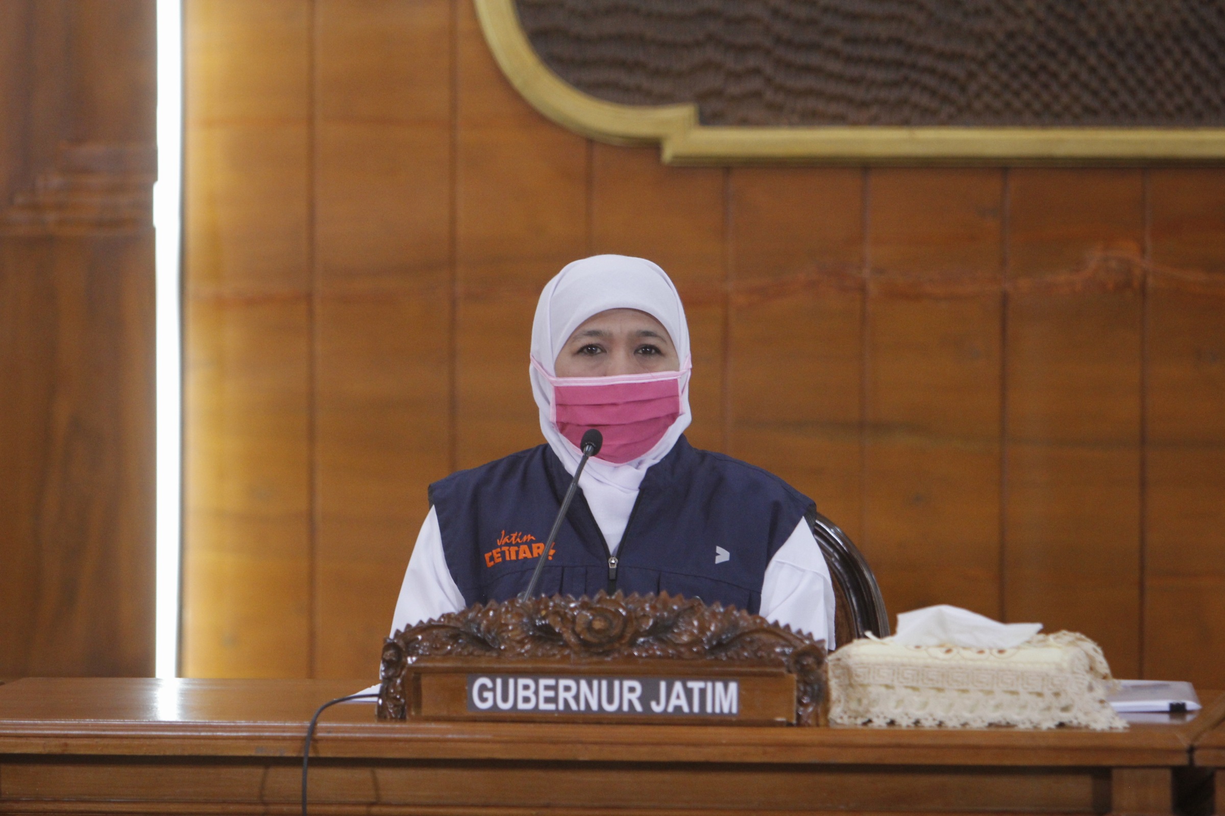 Gubernur Jatim, Khofifah Indar Parawansa. (Foto: Fariz Yarbo/Ngopibareng.id)