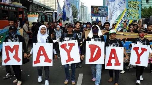 Polda Jatim sebuh tak ada aksi demontrasi pada May Day alias Hari Buruh pada Jumat 1 Mei 2020. Gantinya, buruh akan mengadakan kegiatan sosial membagikan bantuan pada masyarakat terdampak covid-19. (Ilustrasi)