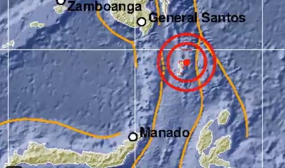 Pusat gempa di Sulawesi Utara. (Foto: BMKG)