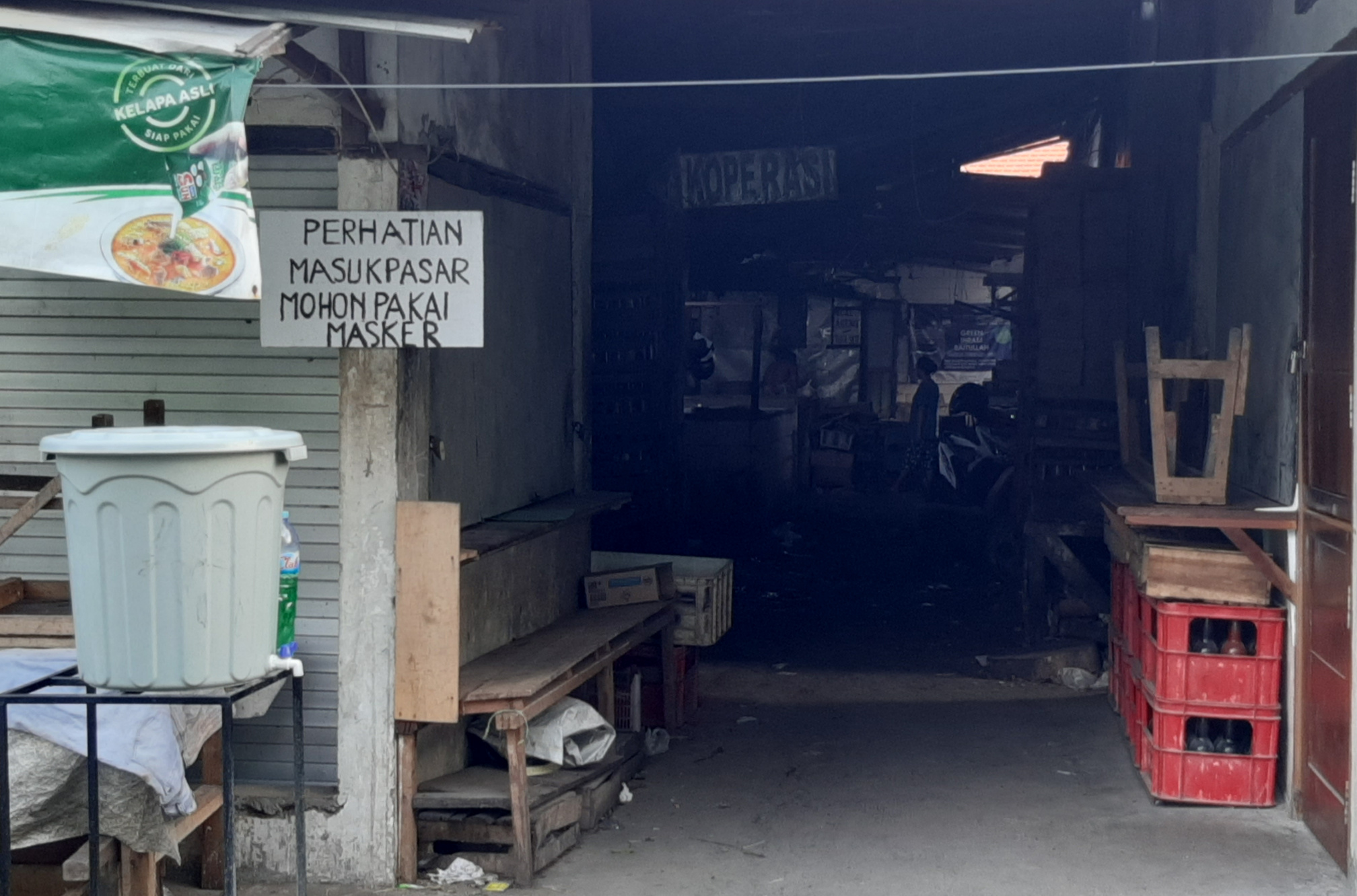 Pasar Jojoran saat tampak diluar. (Foto: Pita Sari/Ngopibareng.id)