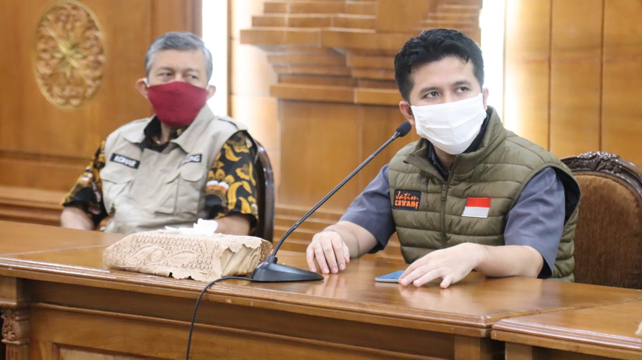 Wakil Gubernu Jawa Timur Emil E. Dardak saat di Gedung Negara Grahadi. (Foto: Alief Sambogo/ngopibareng.id)