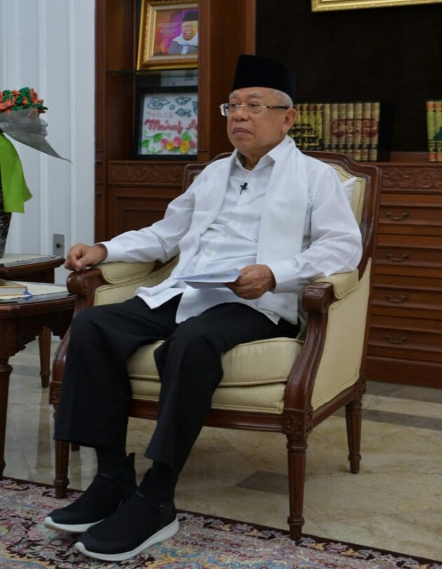 Wapres KH Ma'ruf Amin menyambut hari ke 10 kedua Ramadan. ( Foto: Setwapres)