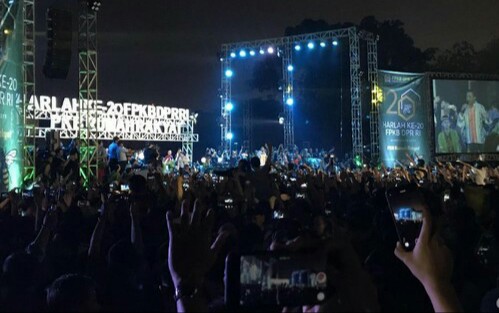 Konser HUT ke 20 Fraksi PKB di lapangan Parlemen Senayan Jakarta bersama Didi Kempot dan Sobat Ambyar pada 2019 lalu. (Foto: Dokumentasi PKB)