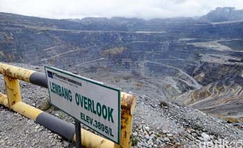 Lokasi operasional PT Freeport Indonesia di Mimika, Papua. (Foto:Antara)