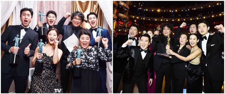 Parasite menjadi satu-satunya film yang mendominasi seluruh nominasi BaekSang Awards 2020. (Foto: Kevork Djansezian/Getty Images/AFP)