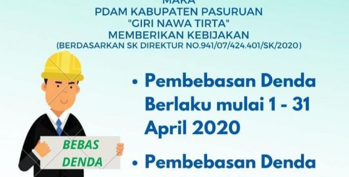 Sosialisasi pembebasan denda tagihan PDAM yang beredar di media sosial. (Foto: Dok Humas)