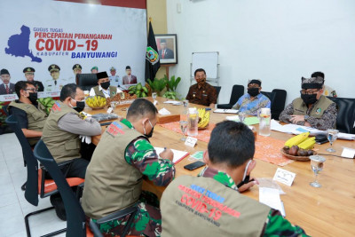 Gugus Tugas Percepatan Penanganan Covid-19 Banyuwangi, Jawa Timur. (Foto: Istimewa)