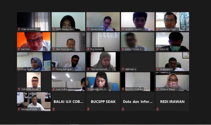 Pelatihan online yang dilakuka oleh Kementerian PUPR untuk meningkatkan SDM. (Foto/Kementerian PUPR)