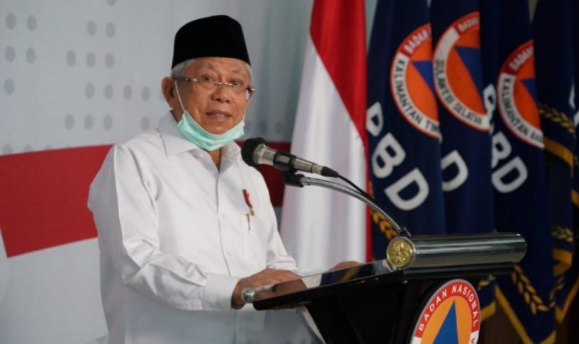 Wapres Ma'ruf Amin melarang salat Idul Fitri di masjid dan lapangan. (Setpres)