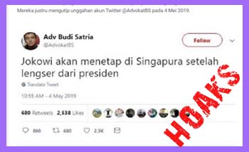 Salah satu uanggahan  hoaks tentang Presiden Jokowi. (Foto:Istimewa)