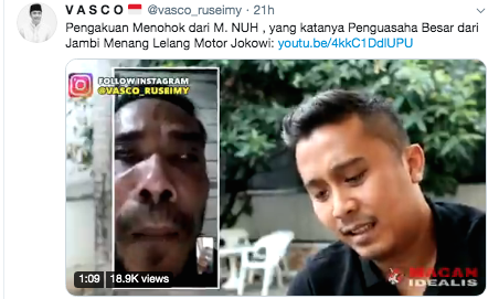 Klarifikasi M.Nuh saat diwawancarai ketua DPP Partai berkarya (Foto: Dok @vasco_ruseimy)