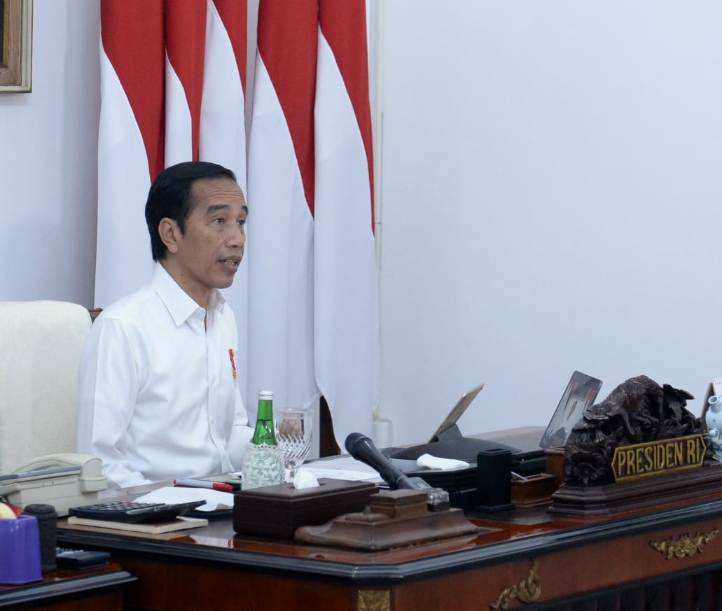 Presiden Jokowi dalam Ratas di Istana Merdeka, Kamis 28 Mei 2020. (Foto: Setpres)