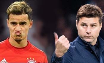 Philippe Coutinho (kiri) dan  Mauricio Pochettino. (Foto:Reuters)