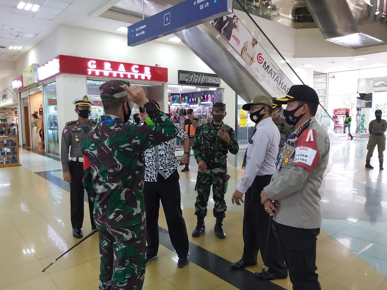 Suasana sidak ke mal Kota Malang. (Foto: Istimewa) 