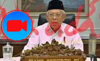 Corat coret pada gambar Wapres Ma'ruv Amin dan Zoom. (Foto:Istimewa)