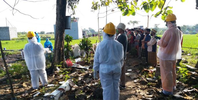 Pemakaman seorang PDP asal Gempol, Pasuruan. (Foto: Dok Humas)