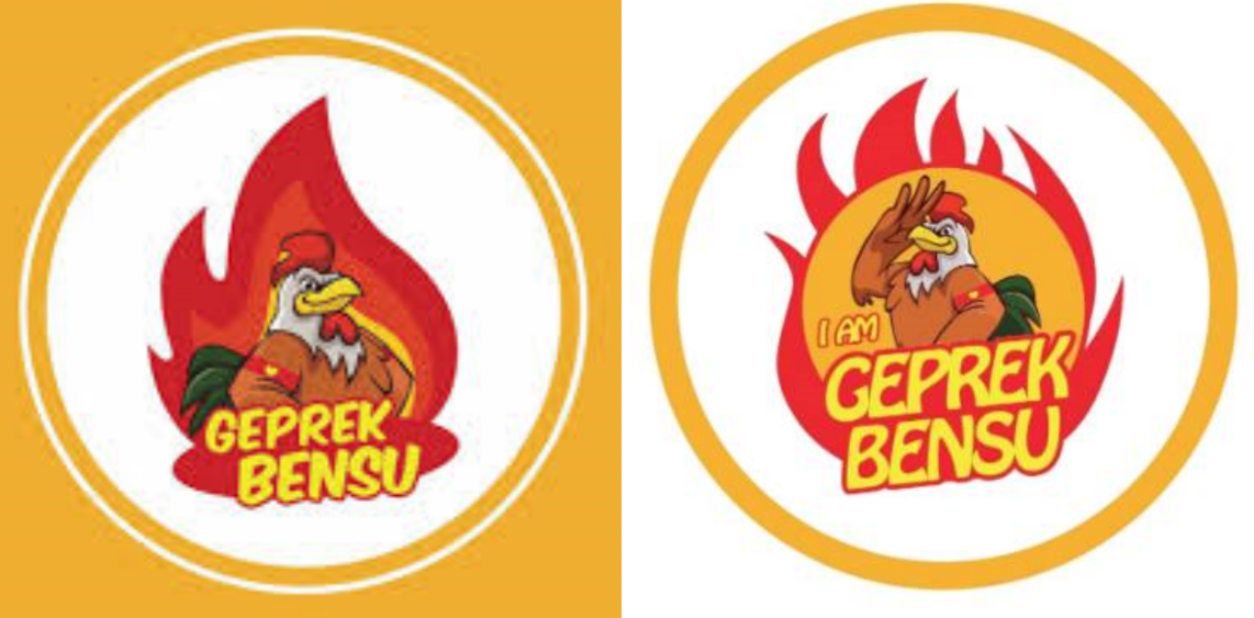 Geprek Bensu Vs I am Geprek Bensu. (Foto: Kolase Instagram)