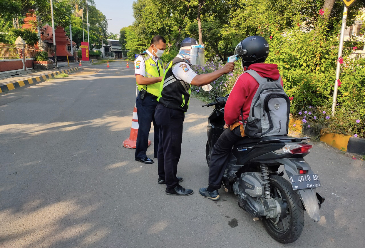 Simulasi yang dilakukan Kampus Ubaya saat new normal (Dok. Ubaya)