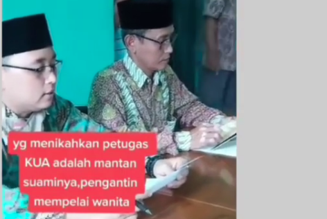 Penghulu yang menikahkan mantan istrinya dengan temannya (Foto: Dok @fakta.indo)