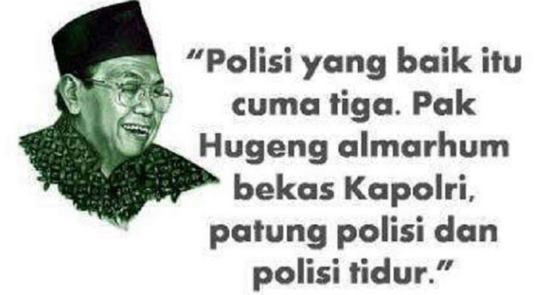 Tagar Gus Dur populer di Twitter mengikuti seorang netizen di Maluku yang dipanggil polisi setelah mengunggah status di Facebooknya. (Twitter @mas_piyuu)