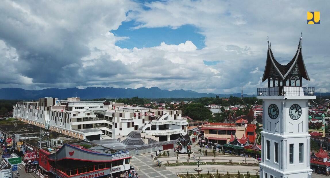 Pasa Ateh Bukittinggi tuntas direkonstruksi oleh Kementerian PUPR. (Kementerian PUPR)