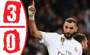 Karim Benzema usai membuat gol ke gawang Valencia, Jumat dini hari. (Foto:Youtube)