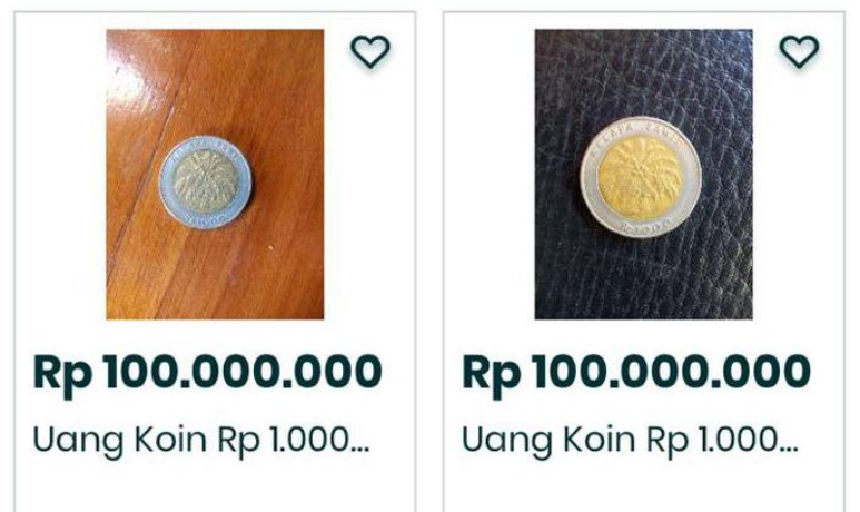 Koin gambar kelapa sawit dijual online seharga ratusan juta. (Foto: Twitter)