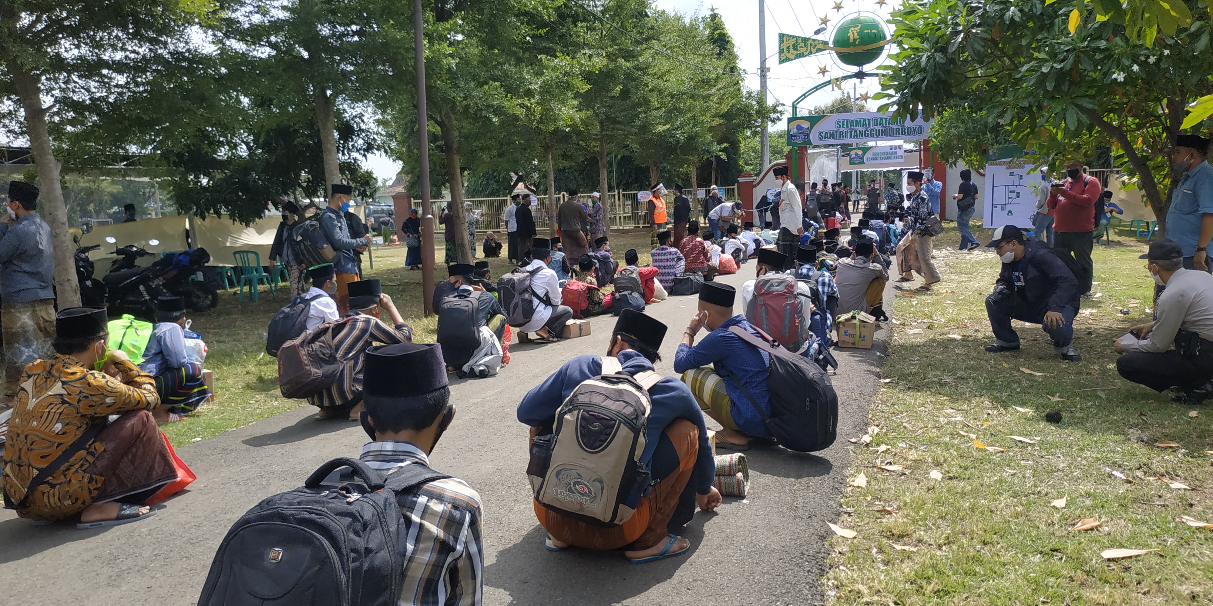 Ribuan santri balik ke ponpes Lirboyo ( Fendi/ngopibareng.id)