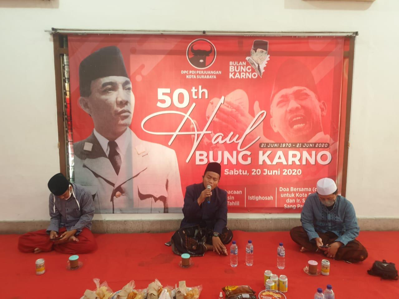 acara haul bung karno di kantor DPC PDI Perjuangan Kota Surabaya. (Foto: Alief/ngopibareng.id)