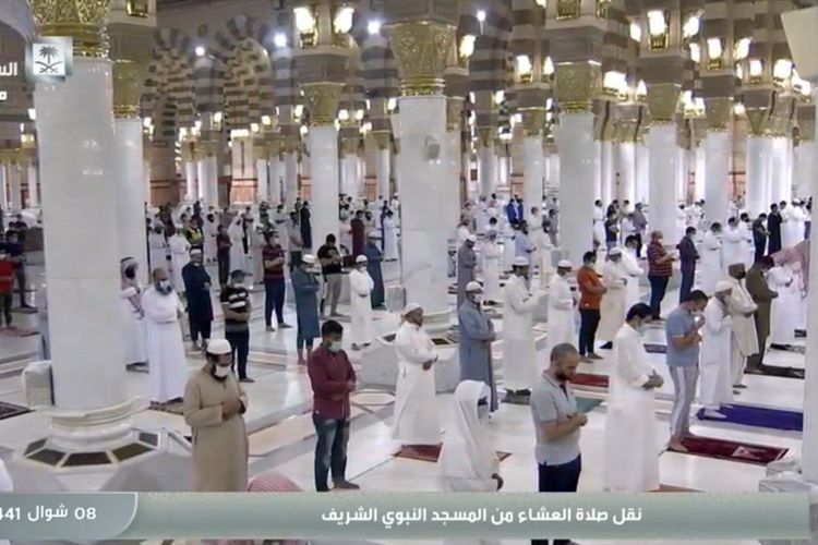 Jamaah Masjid Nabawi di Madinah al-Munawarah, Arab Saudi. (Foto: Istimewa)