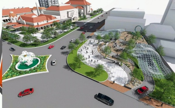 Desain Alun-alun Surabaya.