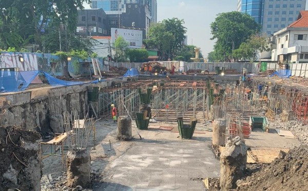 Proyek Alun-Alun Surabaya saat pembangunan basement beberapa bulan lalu. (Foto: dok. Ngopibareng.id)