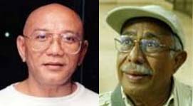 Dua sahabat Syubah Asa yang juga sudah almarhum, Arifin C.Noer (kiri) dan Amak Baldjun. (Istimewa)
