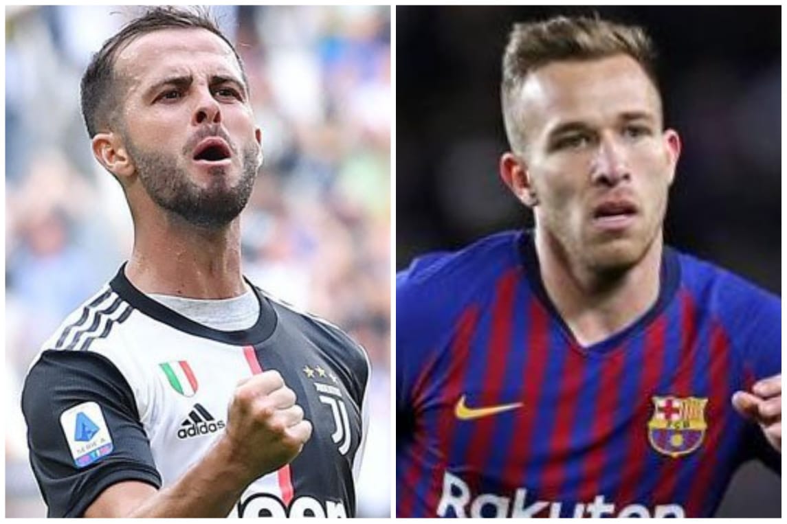 Miralem Pjanic dan Arthur Melo resmi berpindah klub. (Foto: espn.net)