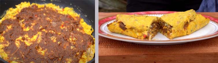 Menu baru Chef Gordon Ramsay, omelet rendang. (Foto:Youtube)