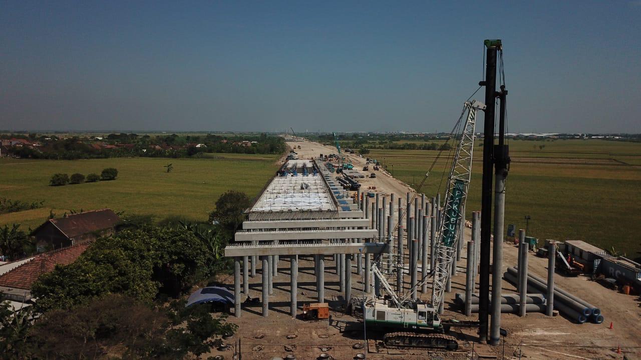 Pembangunan Jalan Tol Semarang-Demak. (Foto: Ist/Ngopibareng.id)