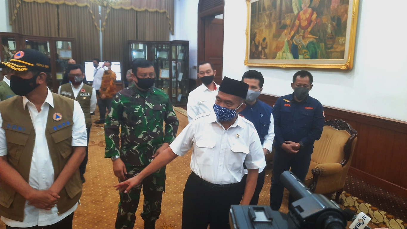 Menko PMK Muhadjir Effendy saat di Gedung Negara Grahadi, 5 Juli 2020. (Foto: Alief Sambogo/Ngopibareng.id)