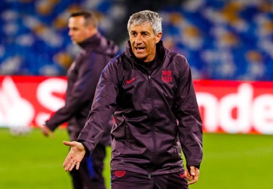 Manajer Barcelona, Quique Setien. (Foto: Twitter/@FCBarcelona)