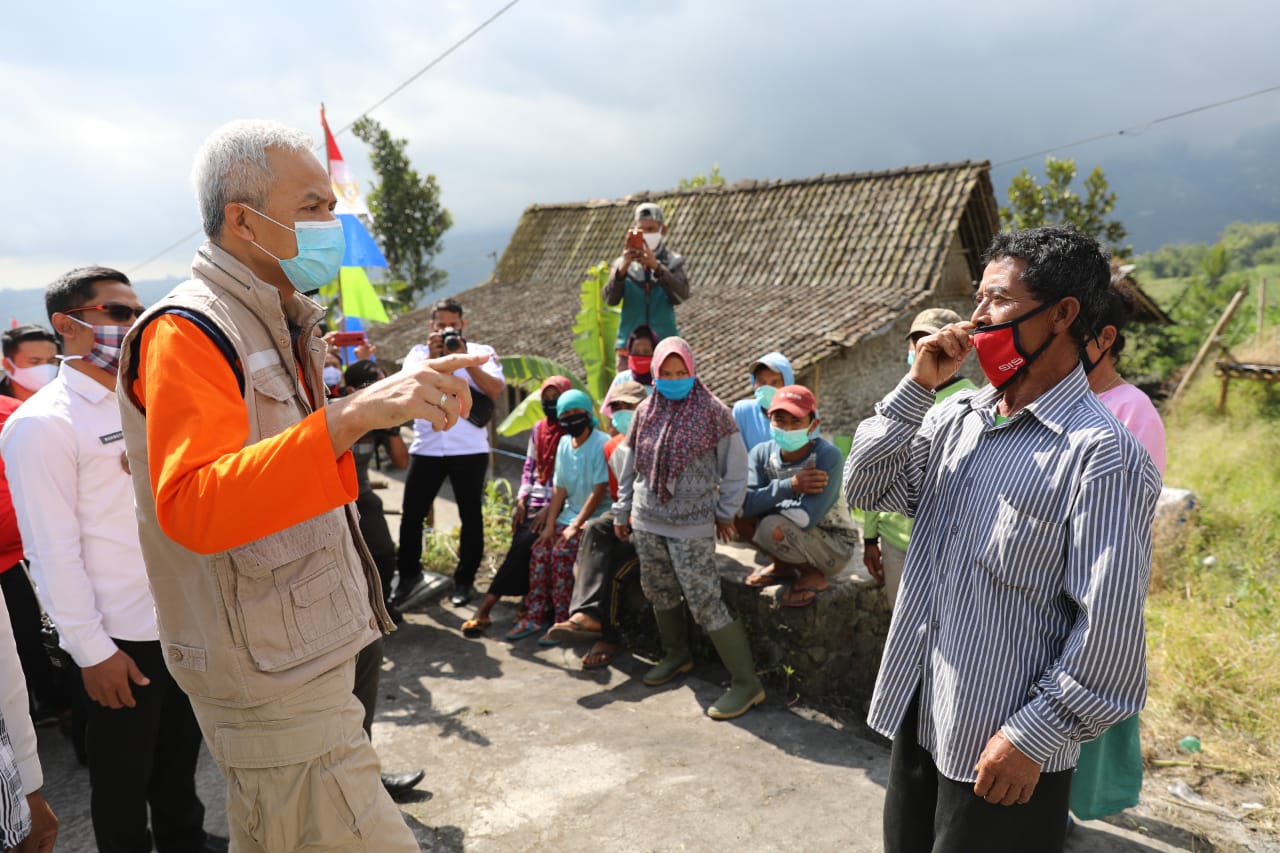 Gubernur melakukan pengecekan fasilitas serta jalur evakuasi menyusul peningkatan aktivitas Gunung Merapi, Rabu, 8 Juli 2020. (Foto: Ist/Ngopibareng.id)