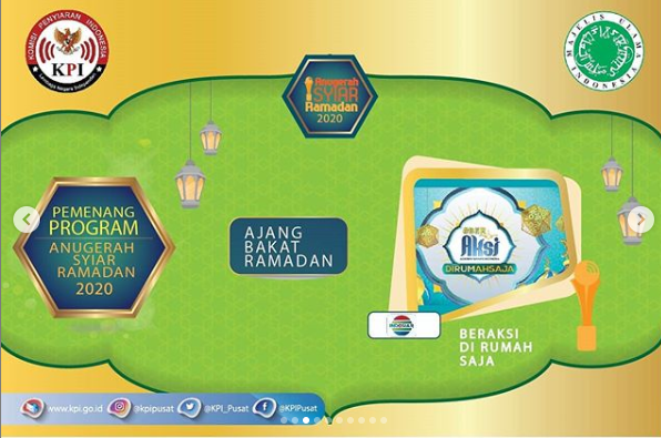 Program ajang bakat: Beraksi di Rumah Saja, salah satu tayangan Ramadhan di Indosiar. (Foto: Instagram KPI Pusat)