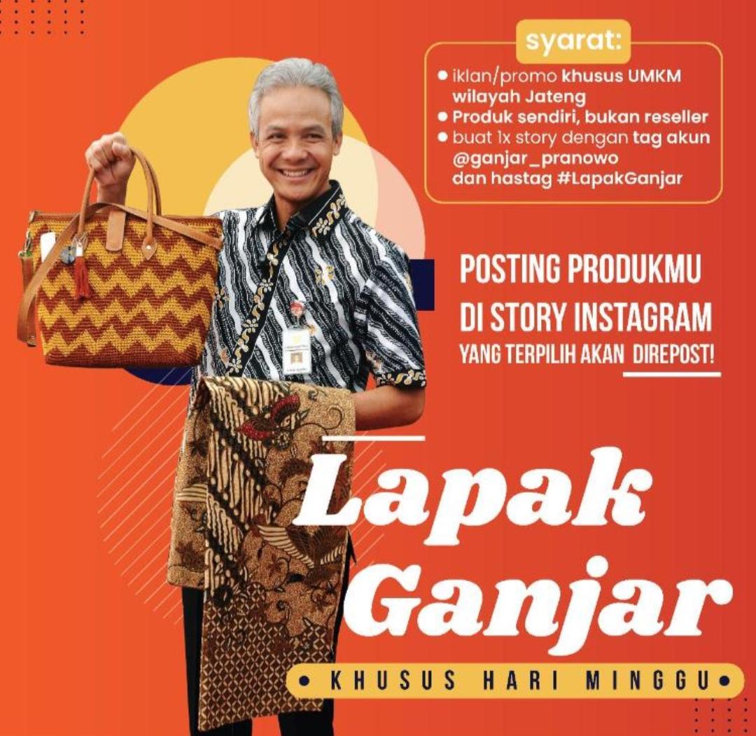 Cara Ganjar mempromosikan produk UMKM lokal. (Foto: Instagram)