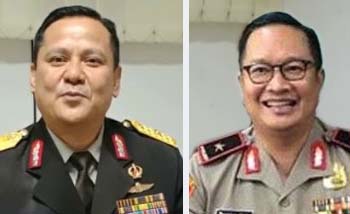  Irjen Pol Napoleon Bonaparte (kiri) dan Brigjen Pol Nugroho Slamet Wibowo. (Foto:Istimewa)