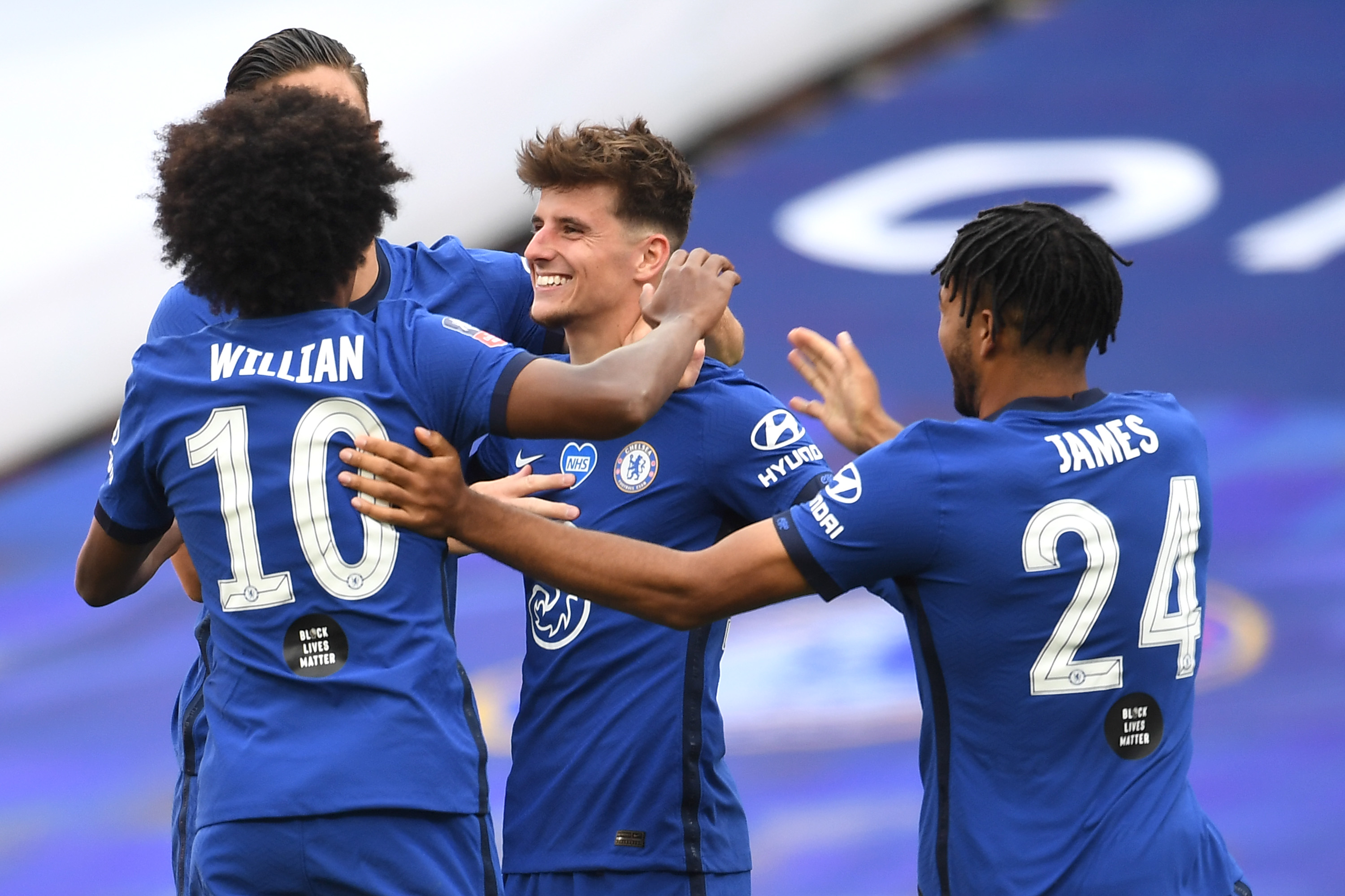 Mason Mount mencetak gol kedua saat Chelsea  MU 3-1. (Foto: Twitter/@ChelseaFC)