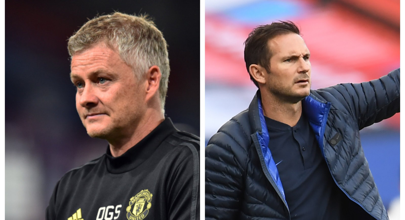 Ole Gunnar Solksjaer dan Frank Lampard. (Kolase: Ngopibareng.id)