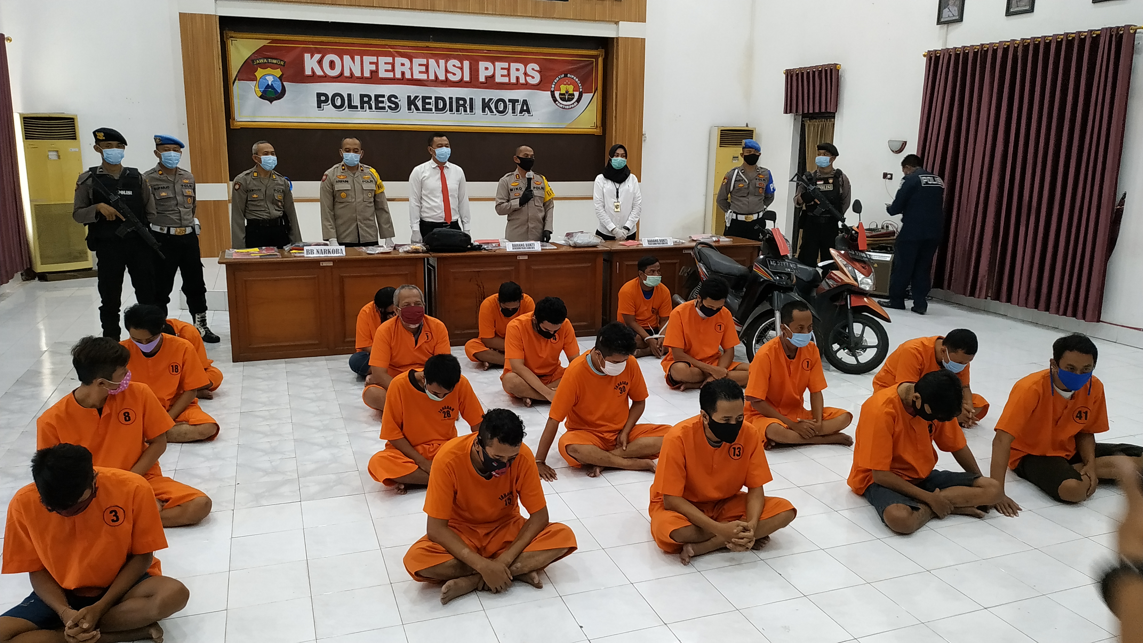 Polres Kediri Kota ungkap keberhasilan selama bulan Juli 2020 (Fendi Plesmana/Ngopibareng)