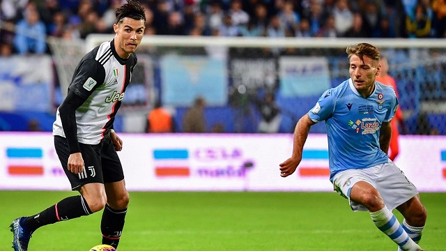 Cristiano Ronaldo vs Ciro Immobile. (Foto: AFP/GIUSEPPE CACACE)