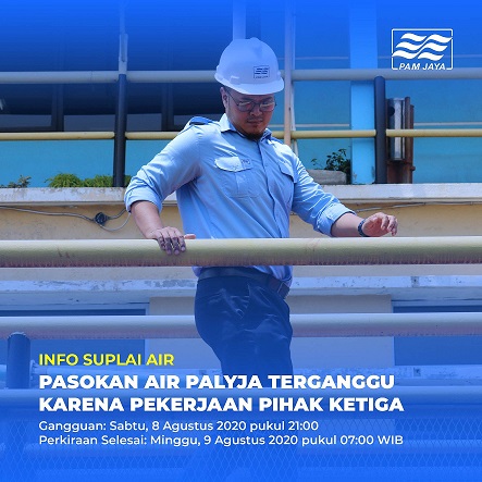 PDAM DKI Jakarta umumkan gangguan pasokan air ke pelanggan. (Foto: Facebook @pdamdki)